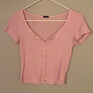 Brandy Melville Solid Pink Zelly Top